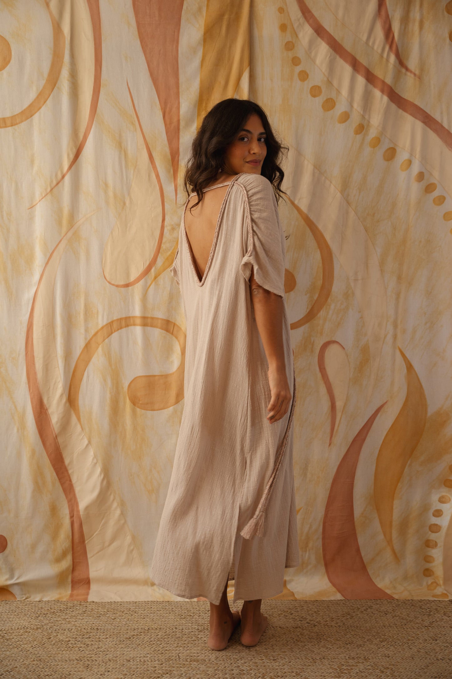 Vestido Ausset Areia