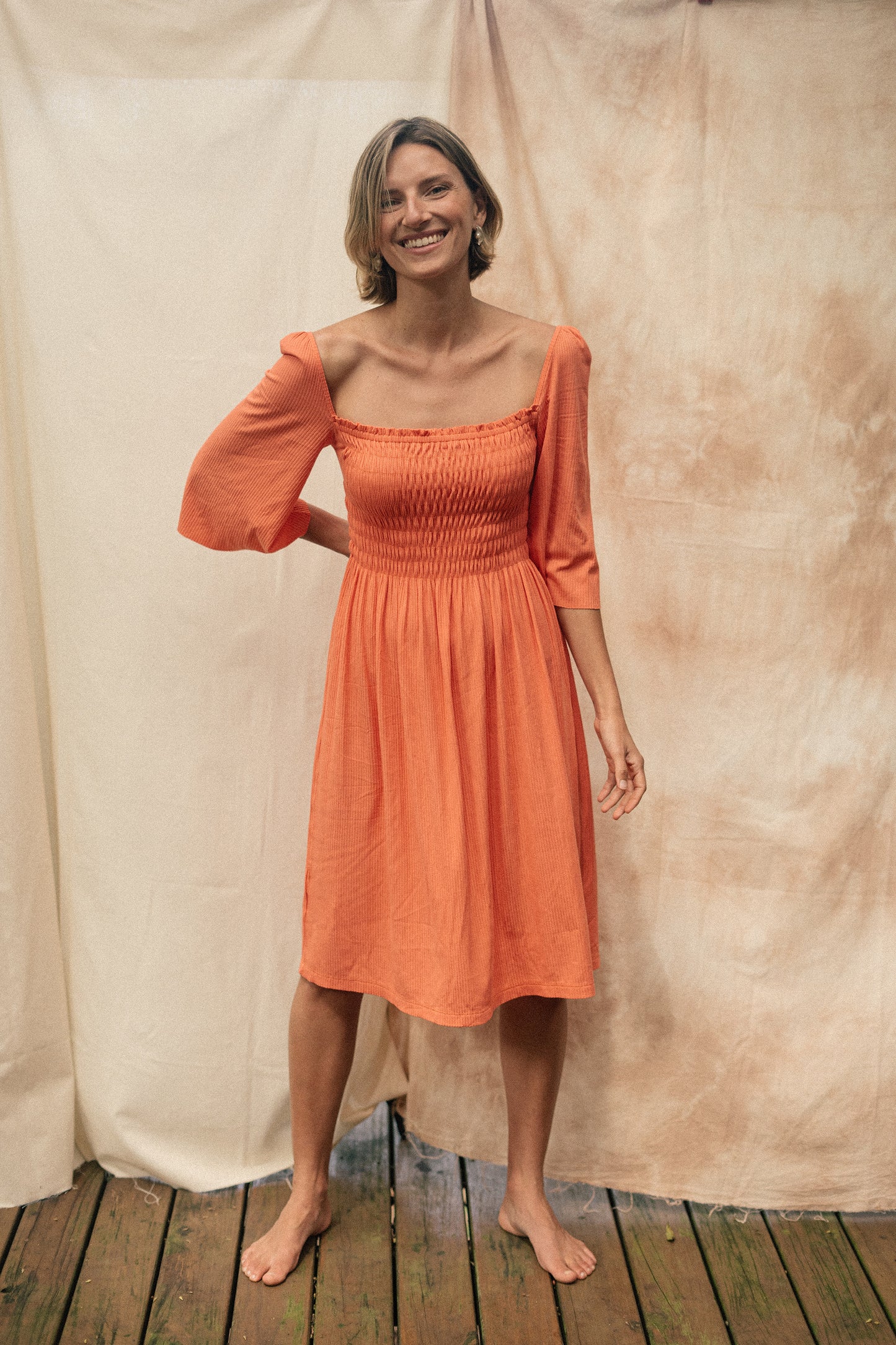 Vestido Bailado Romã