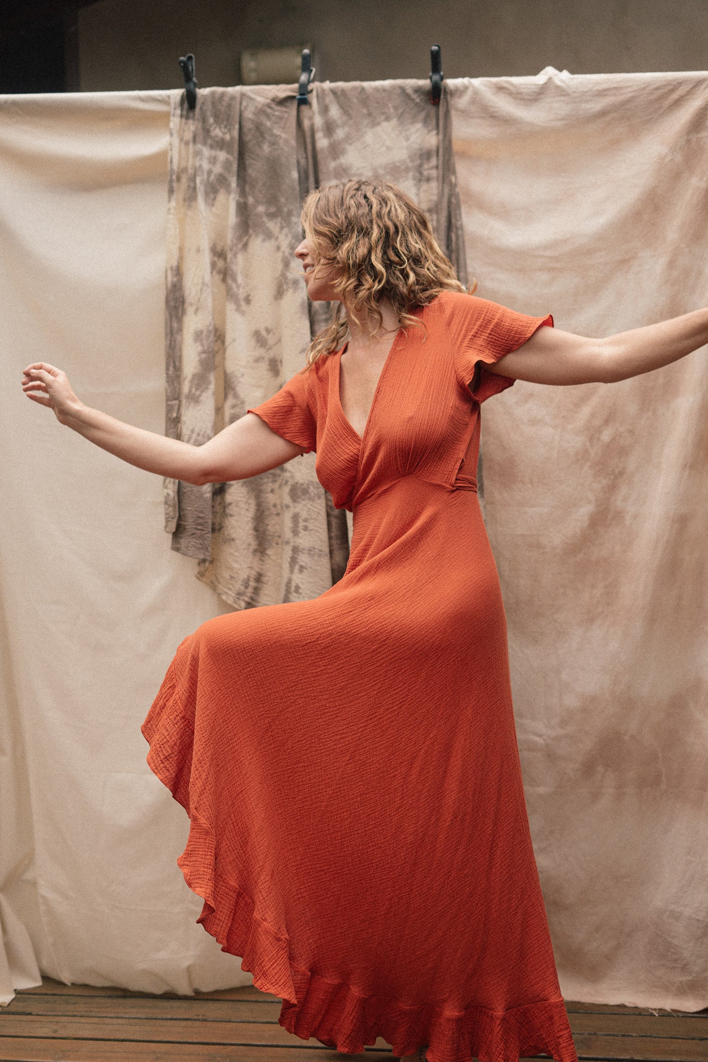 Vestido Yoni Urucum