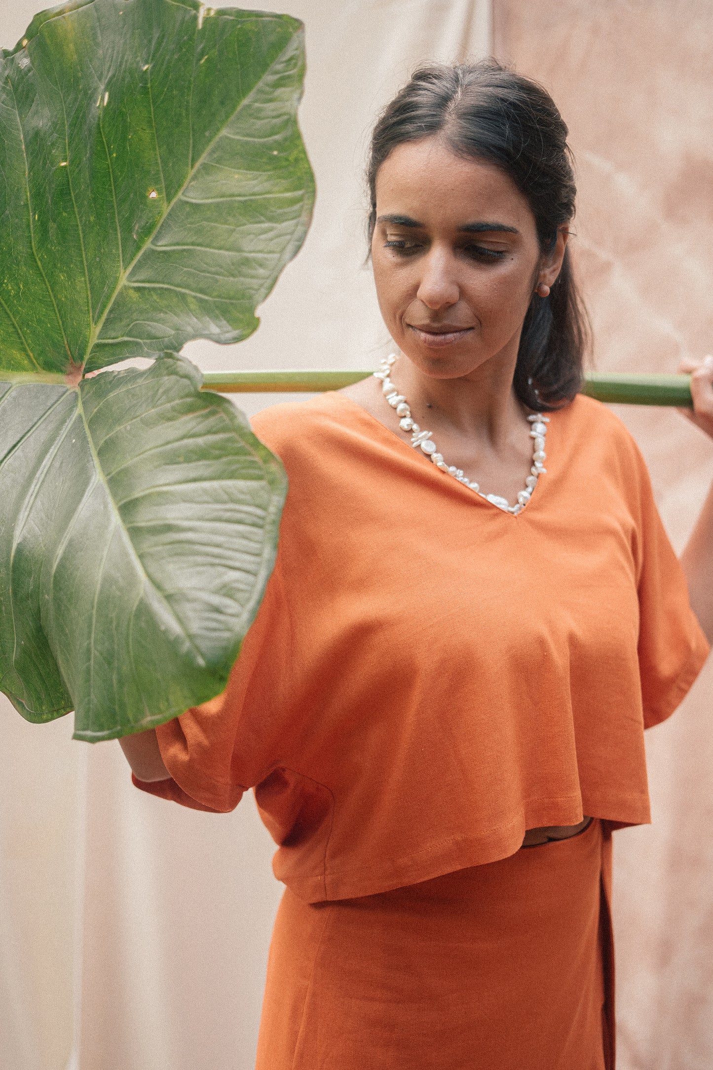 Blusa Aflora Mandarine