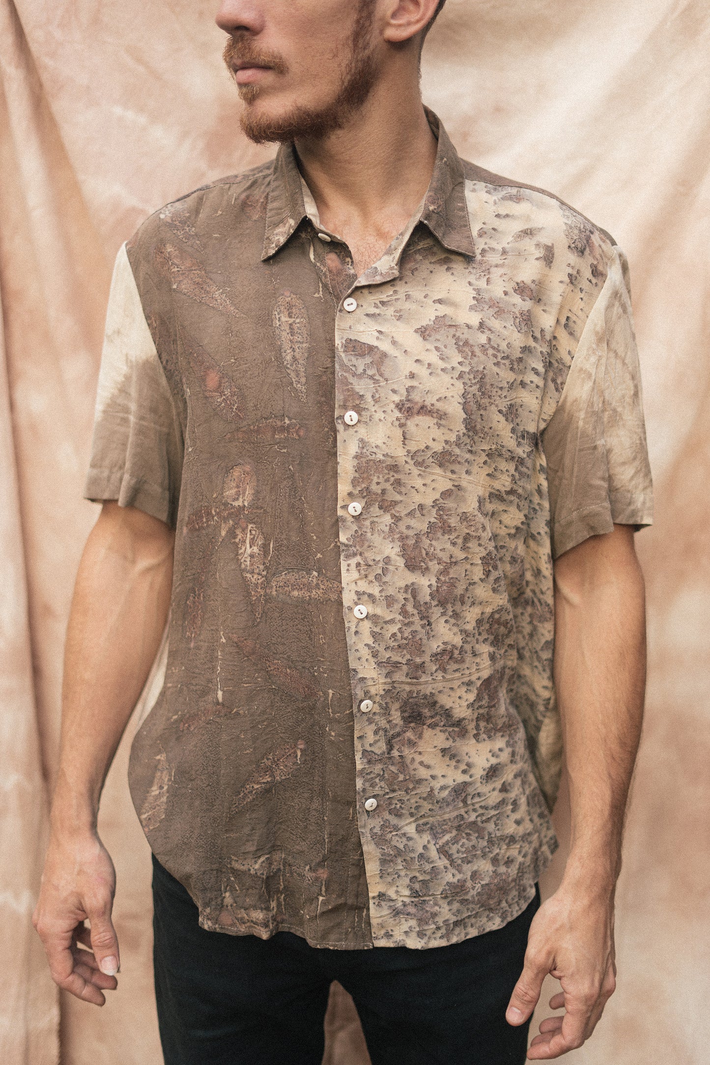 Camisa Ecoprint Eucalipto