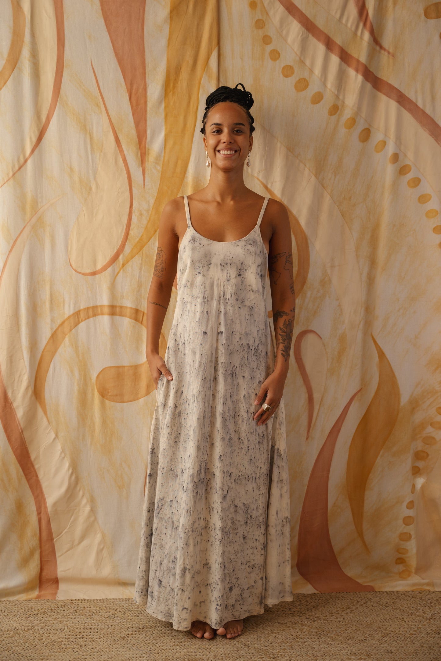 Vestido Uni Ecoprint