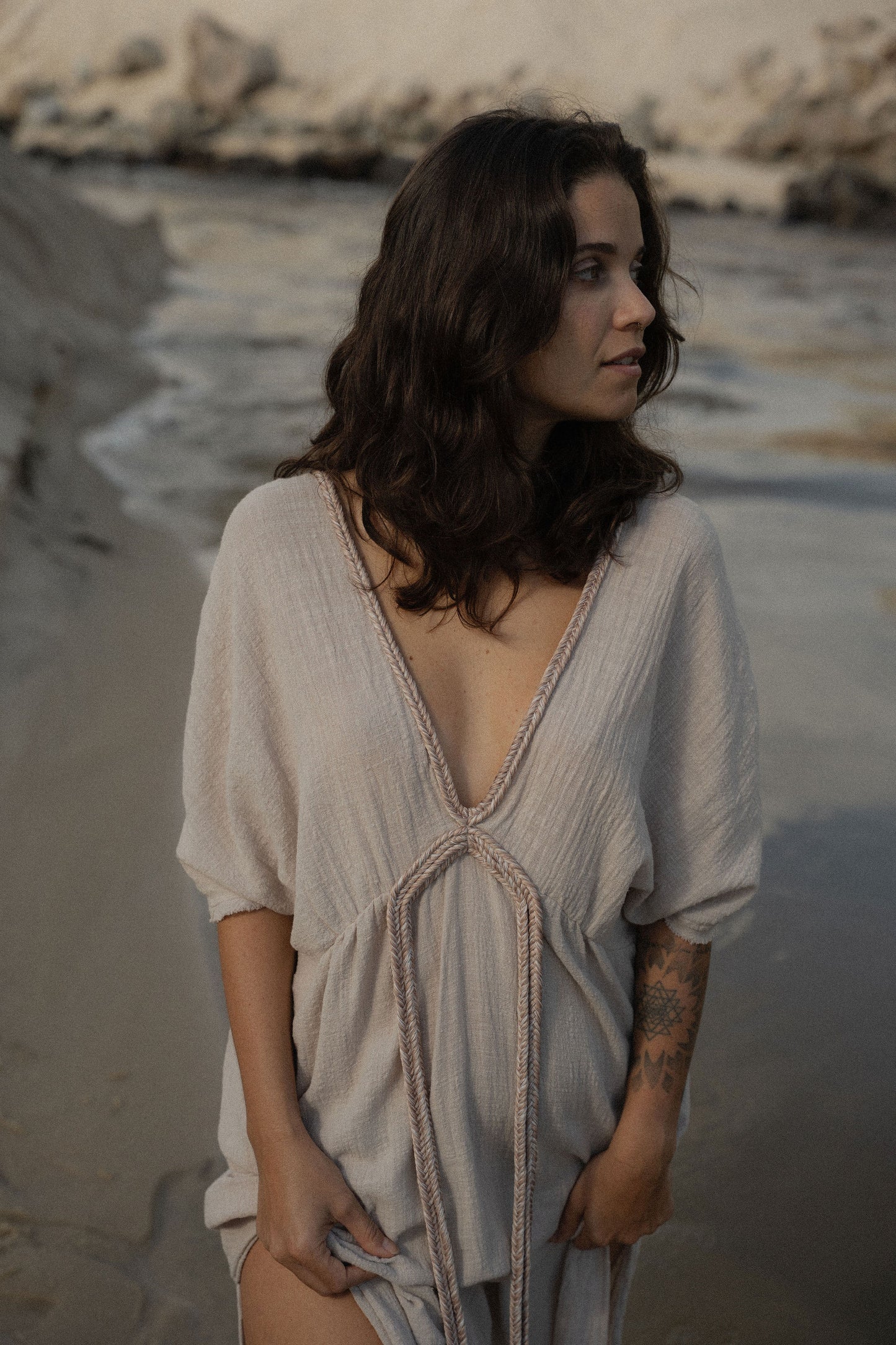 Vestido Ausset Areia