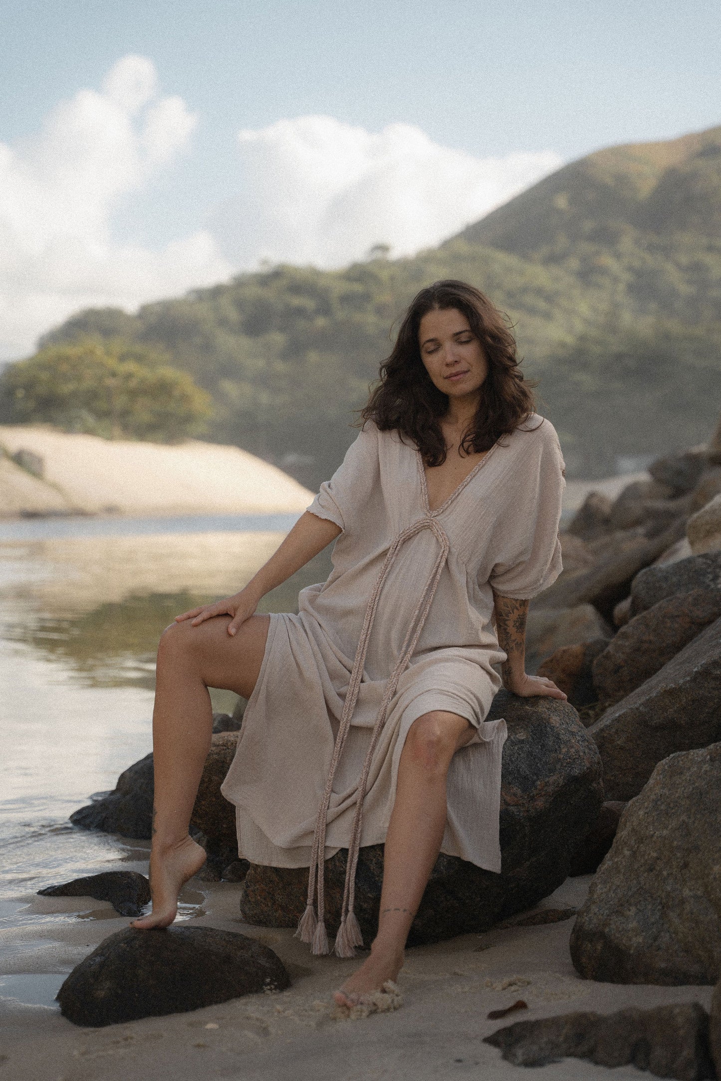 Vestido Ausset Areia