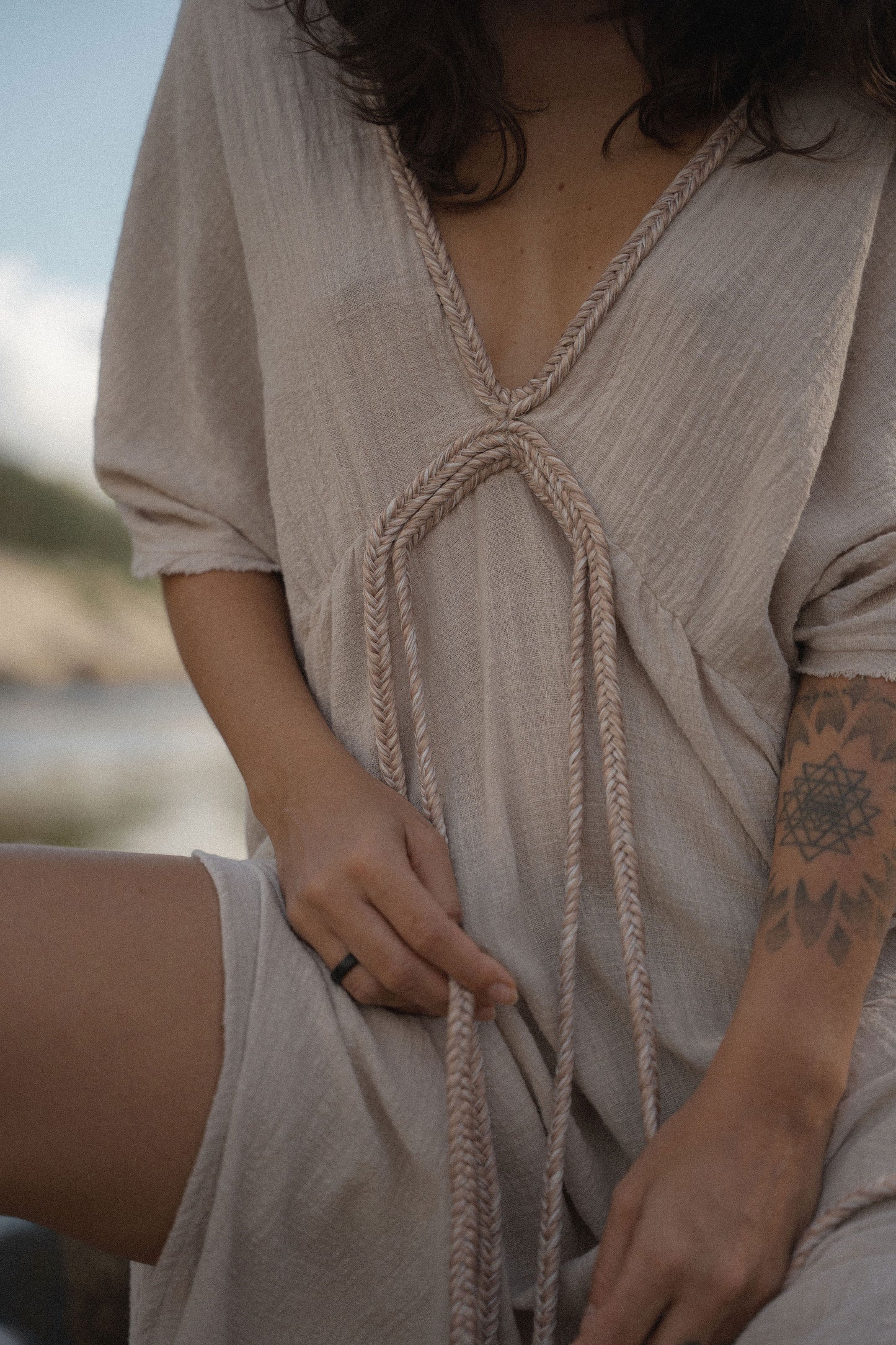 Vestido Ausset Areia