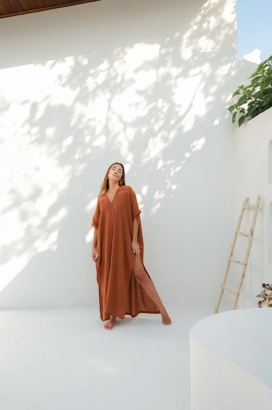 Kaftã Lunita Terracota