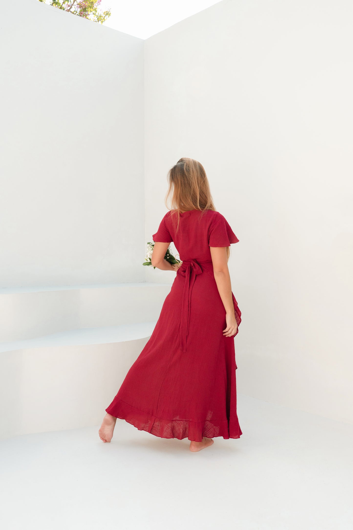 Vestido Yoni Vinho + Perfume Botânico | Pré-lançamento