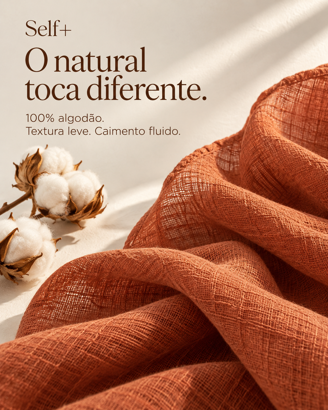 Lenço de Algodão Terracota