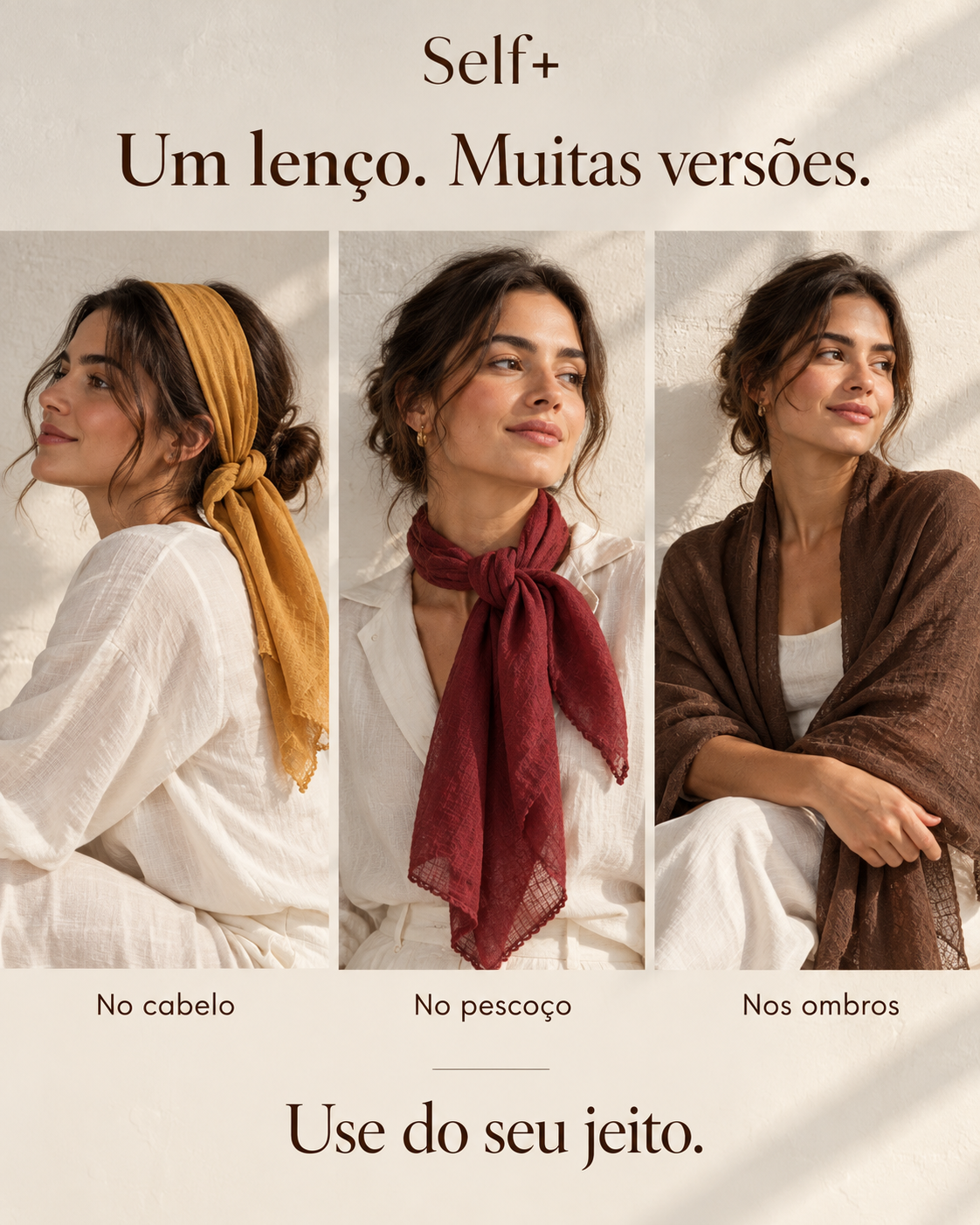 Lenço de Algodão Chocolate